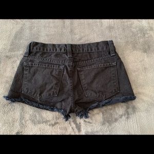J Brand black cut off shorts